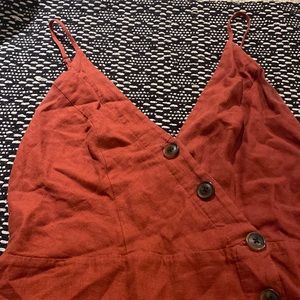 UO midi button down dress